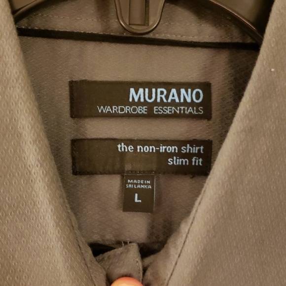 Dark Grey Murano Men's Long Sleeve Button Down - Picture 2 of 3